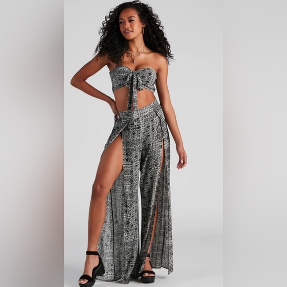 Windsor Pants - Women's Cabo Calling Boho Tulip Pants and Top Set EUC